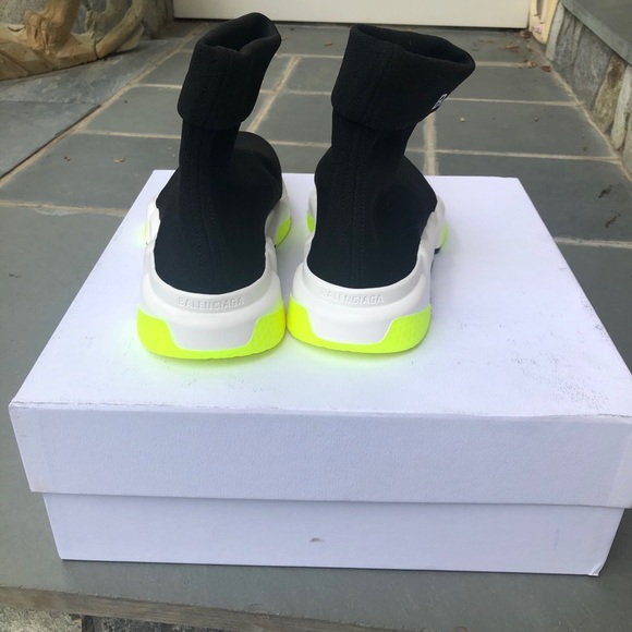 New Men’s Balenciaga Black Speed Sock Sneakers - Picture 4 of 9
